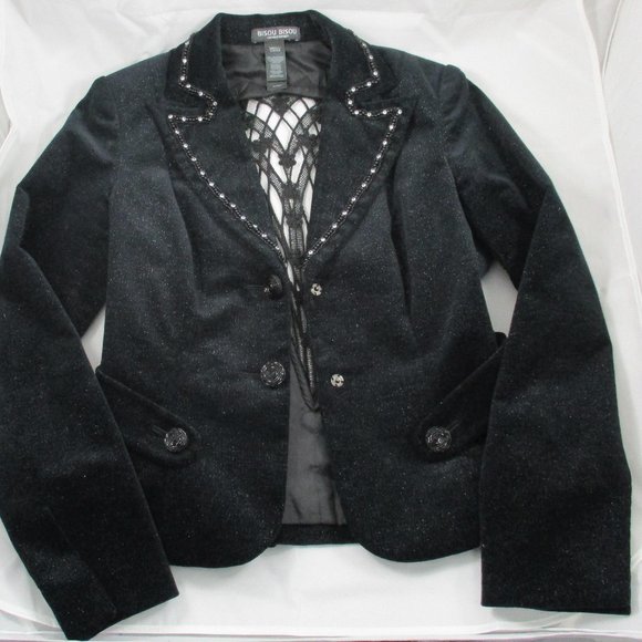 BISOU BISOU Black Lined Jacket - Small - Picture 9 of 15